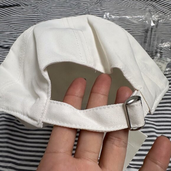 NWT Toteme Logo-Plaque Cotton Baseball Cap Off-white - Picture 8 of 11